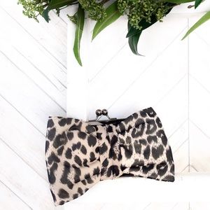 Betsey Johnson leopard print clutch